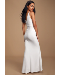 Melora White Sleeveless Maxi Dress